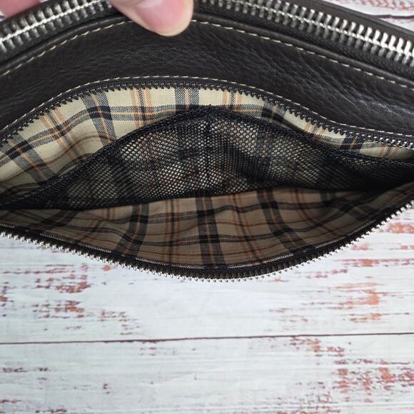 Levenger Men Brown Leather Toiletry Accessory Pouch Classic Casual Business Trip - Picture 5 of 9